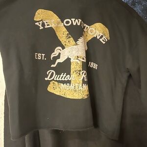 Black Graphic Women's Crew Neck Sweater